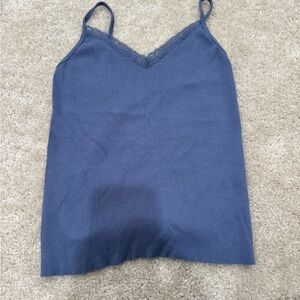 Brandy Melville Navy Lace Cami Top